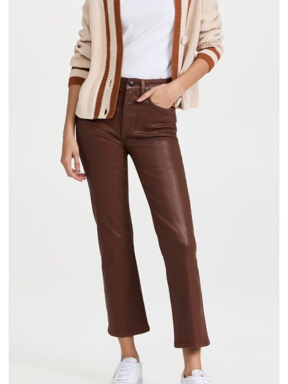 NEW! Joe's Jeans Women's 23 The Callie Coated High Rise Bootcut Jeans NWT $218 - Picture 4 of 5